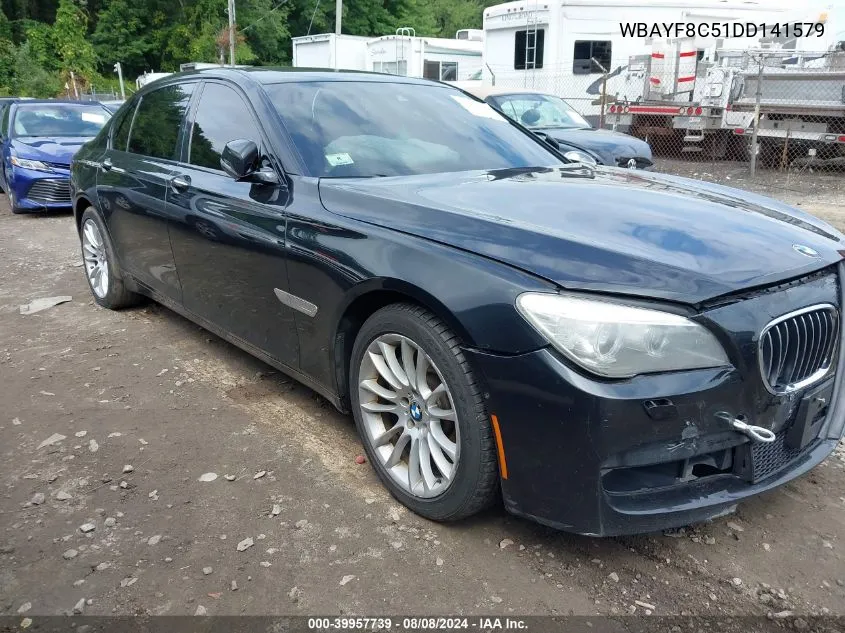 2013 BMW 750Li xDrive VIN: WBAYF8C51DD141579 Lot: 39957739