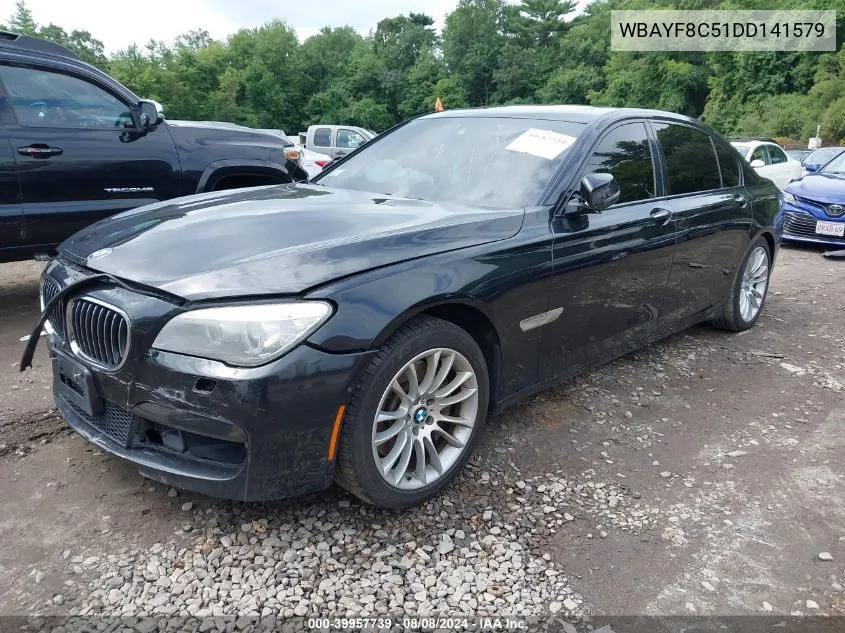 2013 BMW 750Li xDrive VIN: WBAYF8C51DD141579 Lot: 39957739