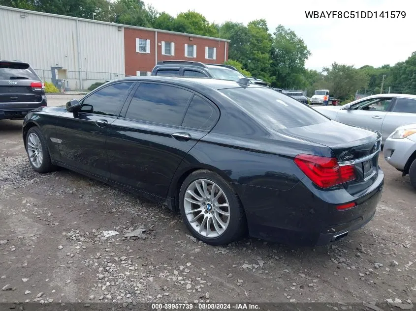 2013 BMW 750Li xDrive VIN: WBAYF8C51DD141579 Lot: 39957739