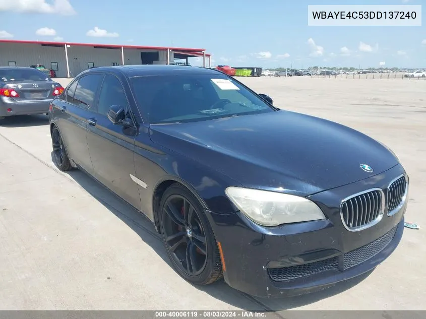 2013 BMW 740Li VIN: WBAYE4C53DD137240 Lot: 40006119