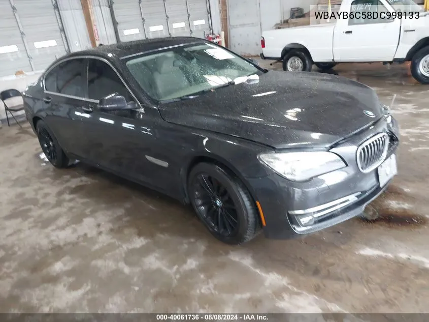 2013 BMW 750I xDrive VIN: WBAYB6C58DC998133 Lot: 40061736