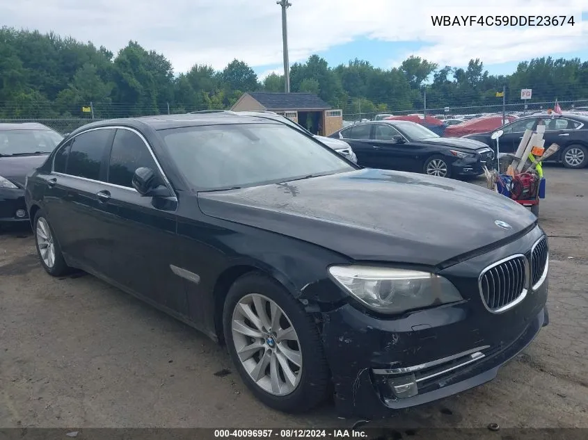 2013 BMW 740Li xDrive VIN: WBAYF4C59DDE23674 Lot: 40096957