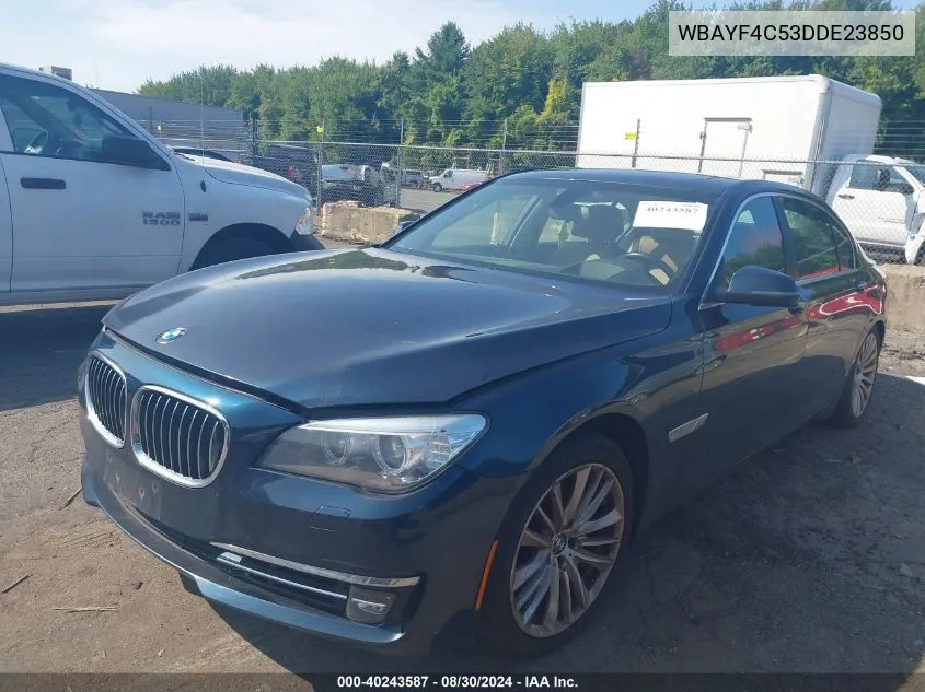 2013 BMW 740Li xDrive VIN: WBAYF4C53DDE23850 Lot: 40243587