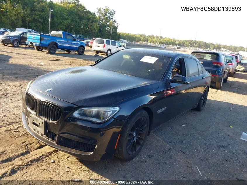 2013 BMW 750 Lxi VIN: WBAYF8C58DD139893 Lot: 40264860