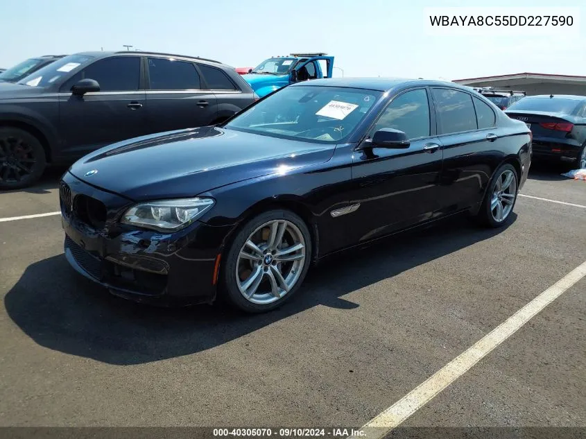 2013 BMW 750I VIN: WBAYA8C55DD227590 Lot: 40305070