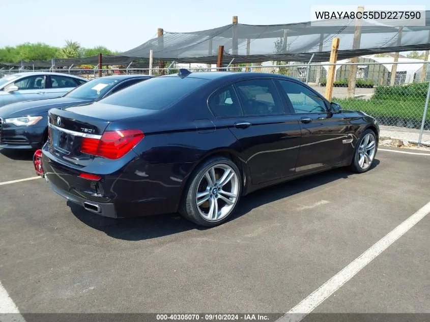 2013 BMW 750I VIN: WBAYA8C55DD227590 Lot: 40305070