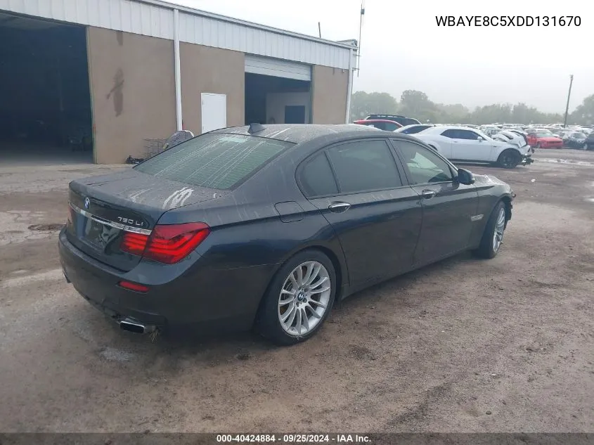 2013 BMW 750Li VIN: WBAYE8C5XDD131670 Lot: 40424884