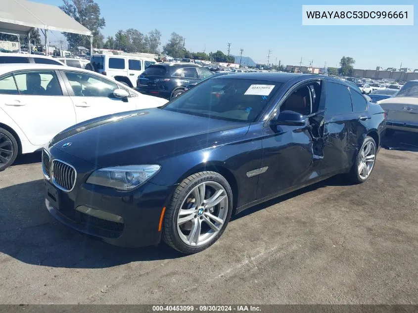 2013 BMW 750I VIN: WBAYA8C53DC996661 Lot: 40453099