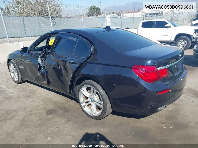 2013 BMW 750I VIN: WBAYA8C53DC996661 Lot: 40453099