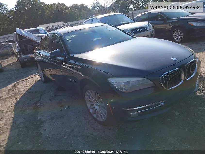 2013 BMW 740I VIN: WBAYA6C50DC994984 Lot: 40550649