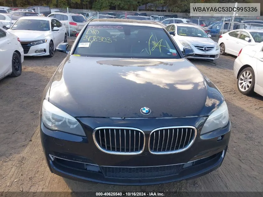 2013 BMW 740I VIN: WBAYA6C53DC995336 Lot: 40625540