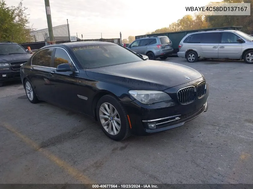 2013 BMW 740Li VIN: WBAYE4C58DD137167 Lot: 40677564