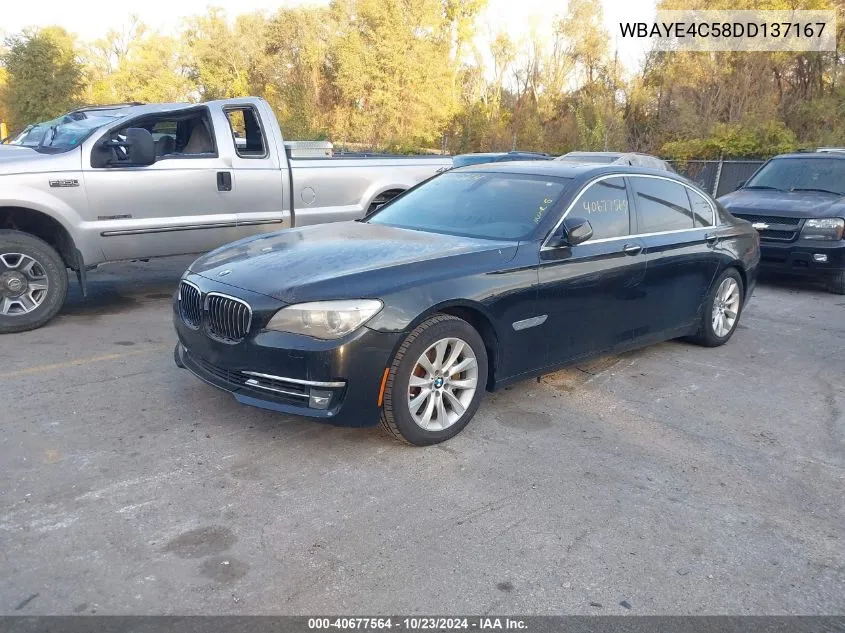 2013 BMW 740Li VIN: WBAYE4C58DD137167 Lot: 40677564