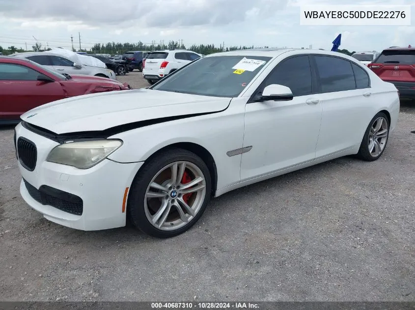 2013 BMW 750Li VIN: WBAYE8C50DDE22276 Lot: 40687310