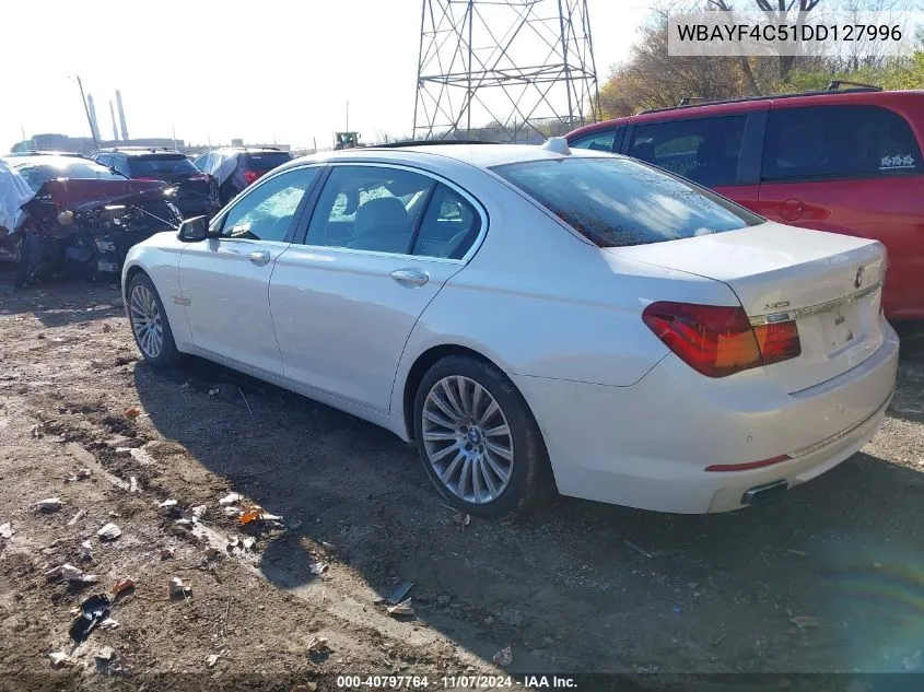 2013 BMW 740Li xDrive VIN: WBAYF4C51DD127996 Lot: 40797764