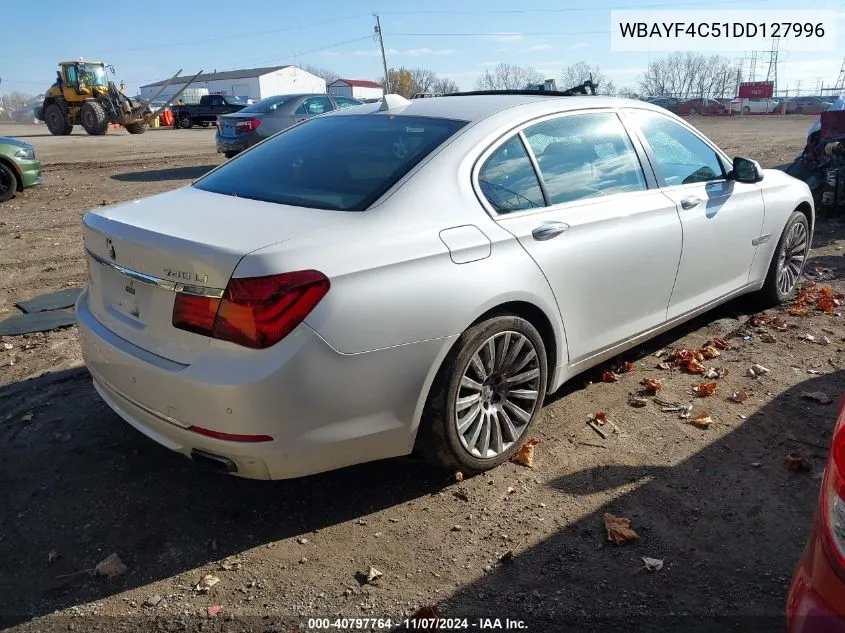 2013 BMW 740Li xDrive VIN: WBAYF4C51DD127996 Lot: 40797764