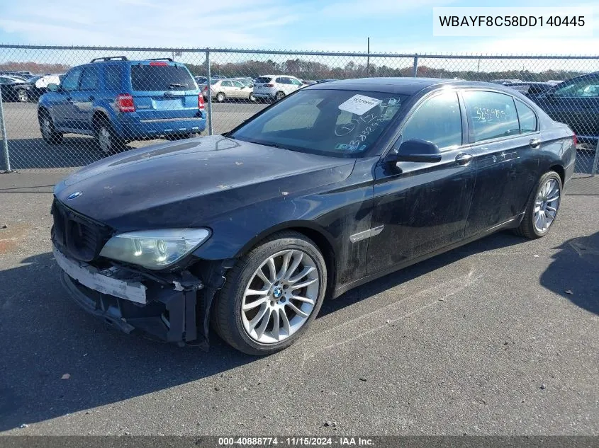 2013 BMW 750Li xDrive VIN: WBAYF8C58DD140445 Lot: 40888774