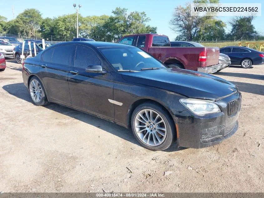 2014 BMW 750I xDrive VIN: WBAYB6C53ED224562 Lot: 40015474