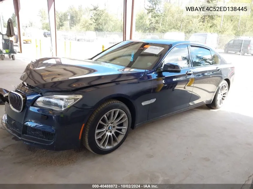 2014 BMW 740Li VIN: WBAYE4C52ED138445 Lot: 40488872