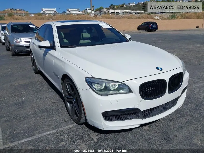 2014 BMW 750I VIN: WBAYA8C51ED499829 Lot: 40571685