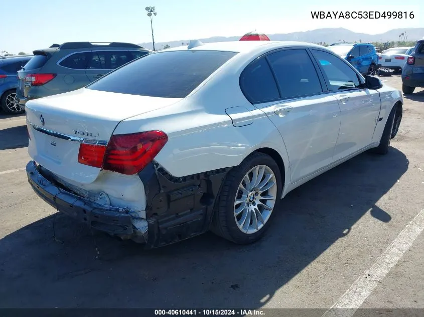 2014 BMW 750I VIN: WBAYA8C53ED499816 Lot: 40610441