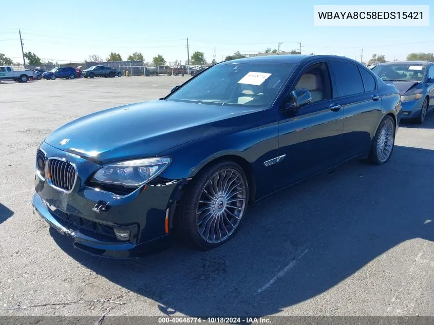 2014 BMW 750I VIN: WBAYA8C58EDS15421 Lot: 40648774