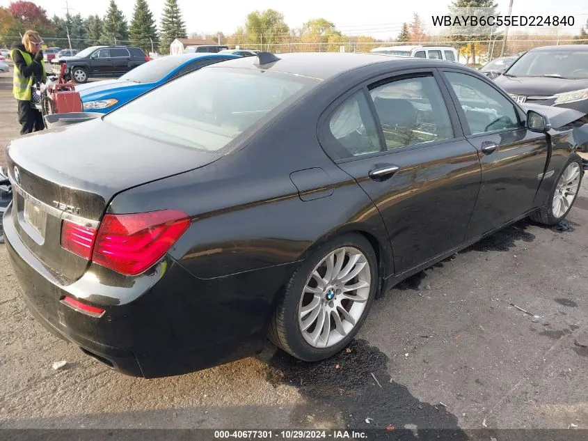 2014 BMW 750I xDrive VIN: WBAYB6C55ED224840 Lot: 40677301