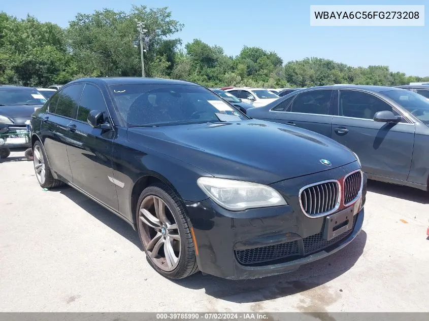 2015 BMW 740I VIN: WBAYA6C56FG273208 Lot: 39785990