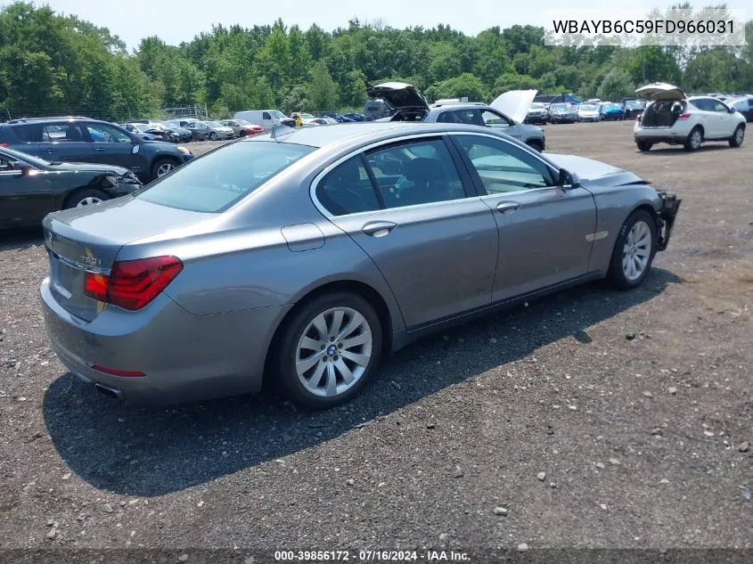 2015 BMW 750I xDrive VIN: WBAYB6C59FD966031 Lot: 39856172