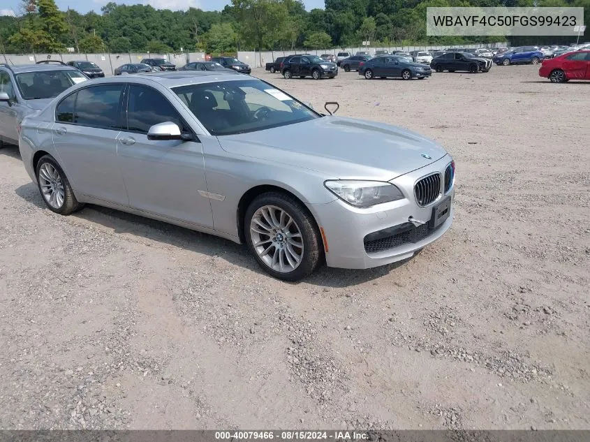 2015 BMW 740Li xDrive VIN: WBAYF4C50FGS99423 Lot: 40079466