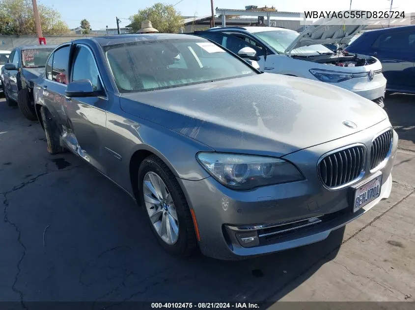 2015 BMW 740I VIN: WBAYA6C55FD826724 Lot: 40102475