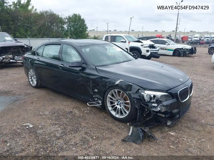 2015 BMW 740Li VIN: WBAYE4C54FD947429 Lot: 40335677