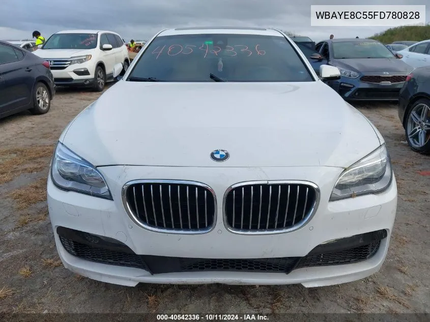 2015 BMW 750Li VIN: WBAYE8C55FD780828 Lot: 40542336