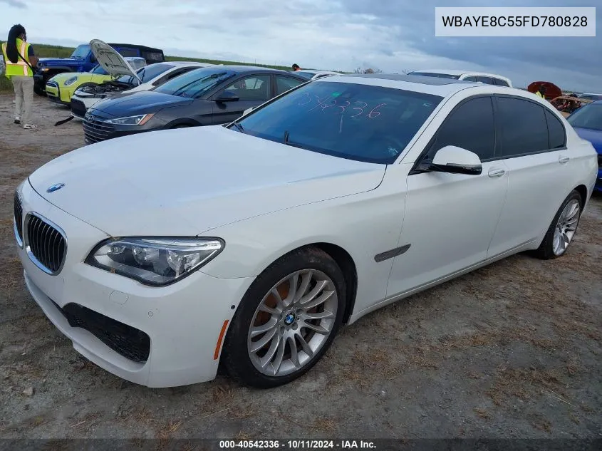 2015 BMW 750Li VIN: WBAYE8C55FD780828 Lot: 40542336