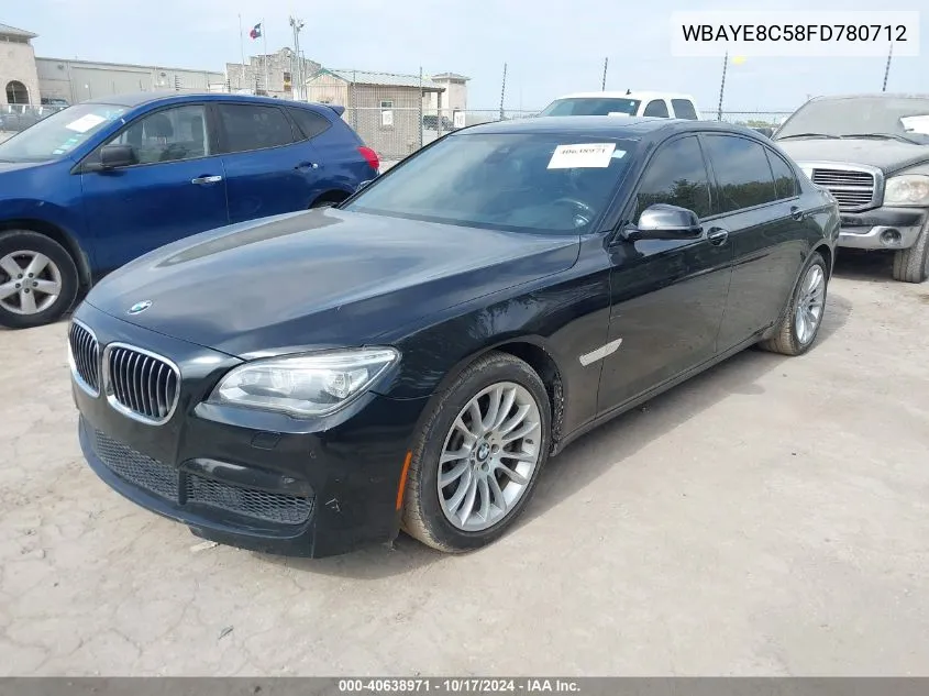 2015 BMW 750Li VIN: WBAYE8C58FD780712 Lot: 40638971