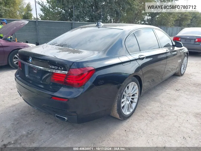 2015 BMW 750Li VIN: WBAYE8C58FD780712 Lot: 40638971