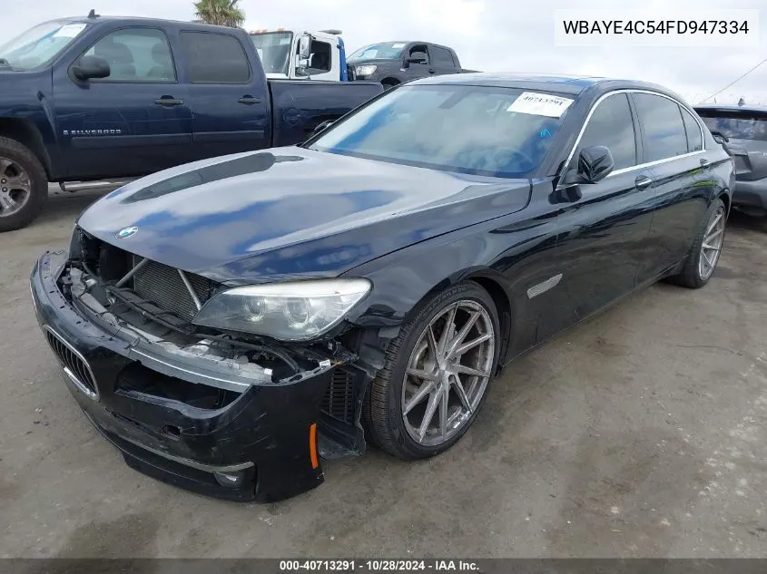 2015 BMW 740Li VIN: WBAYE4C54FD947334 Lot: 40713291