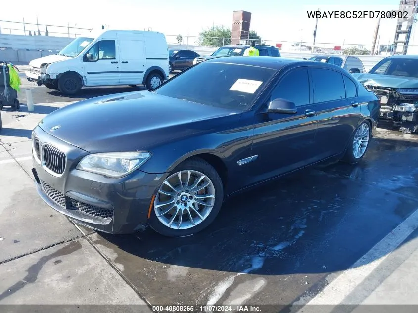 2015 BMW 750Li VIN: WBAYE8C52FD780902 Lot: 40808265