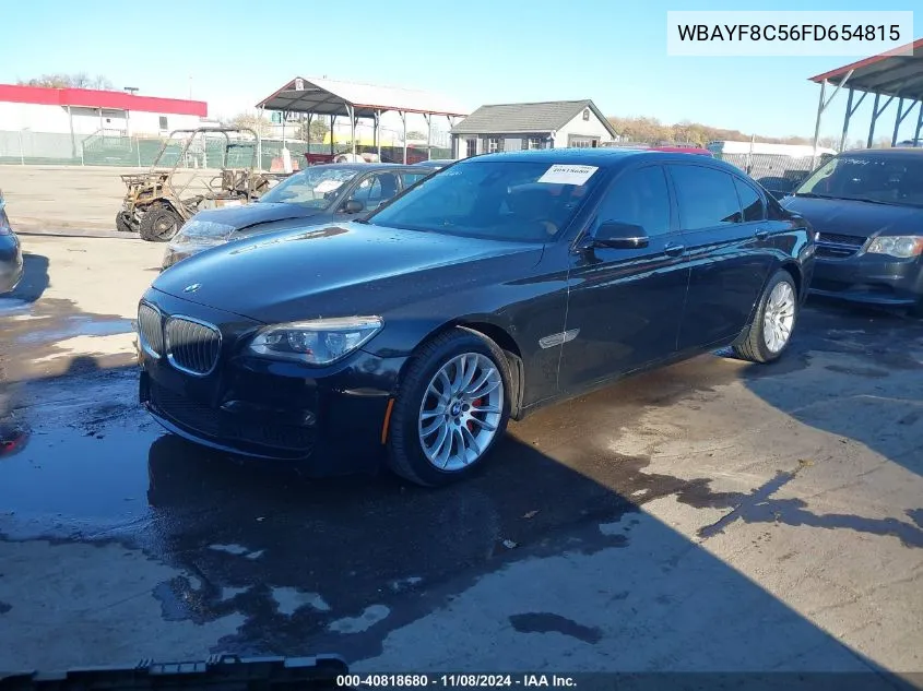 2015 BMW 750Li xDrive VIN: WBAYF8C56FD654815 Lot: 40818680