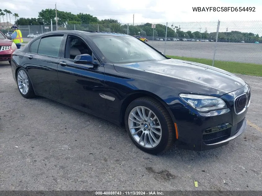 2015 BMW 750Li xDrive VIN: WBAYF8C58FD654492 Lot: 40859743