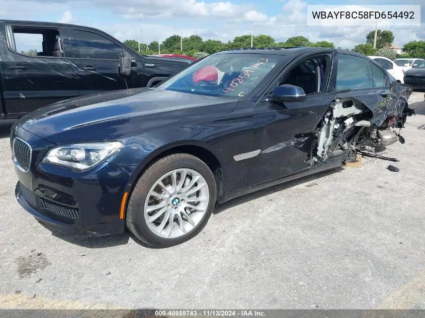 2015 BMW 750Li xDrive VIN: WBAYF8C58FD654492 Lot: 40859743