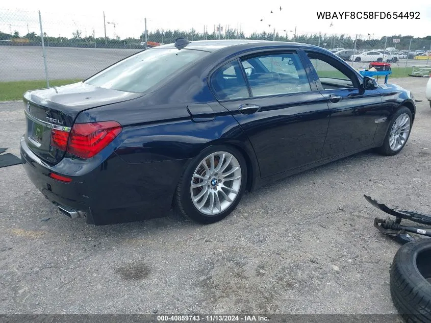 2015 BMW 750Li xDrive VIN: WBAYF8C58FD654492 Lot: 40859743