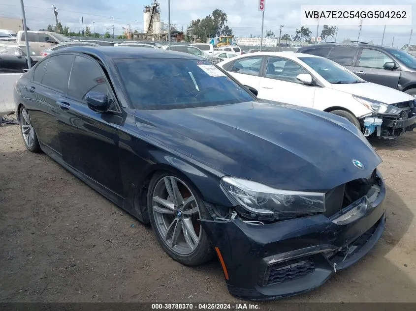 WBA7E2C54GG504262 2016 BMW 740I