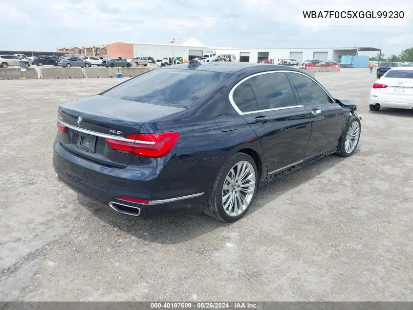 WBA7F0C5XGGL99230 2016 BMW 750I