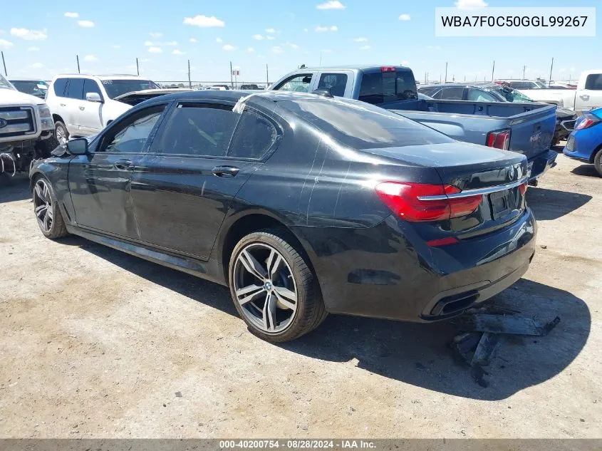 WBA7F0C50GGL99267 2016 BMW 750I