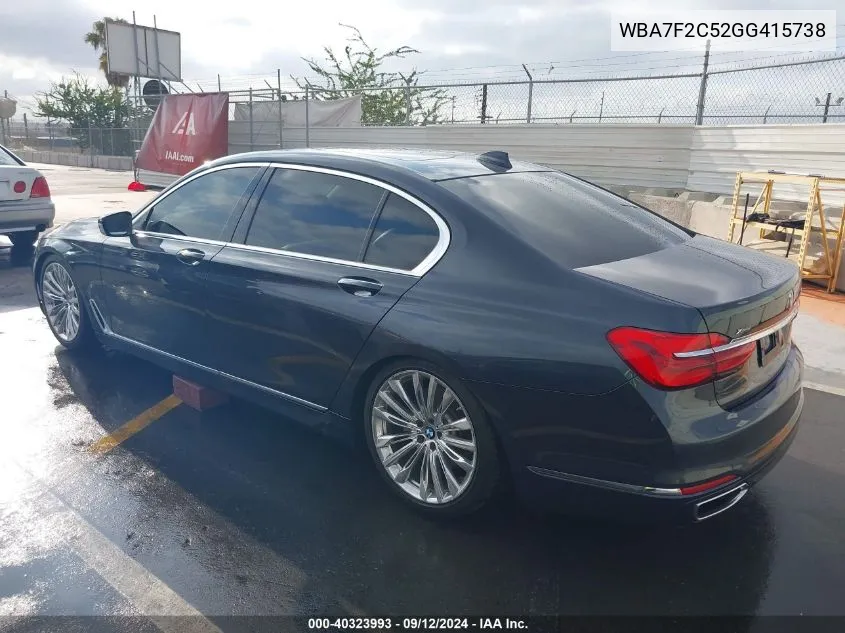 WBA7F2C52GG415738 2016 BMW 750I xDrive