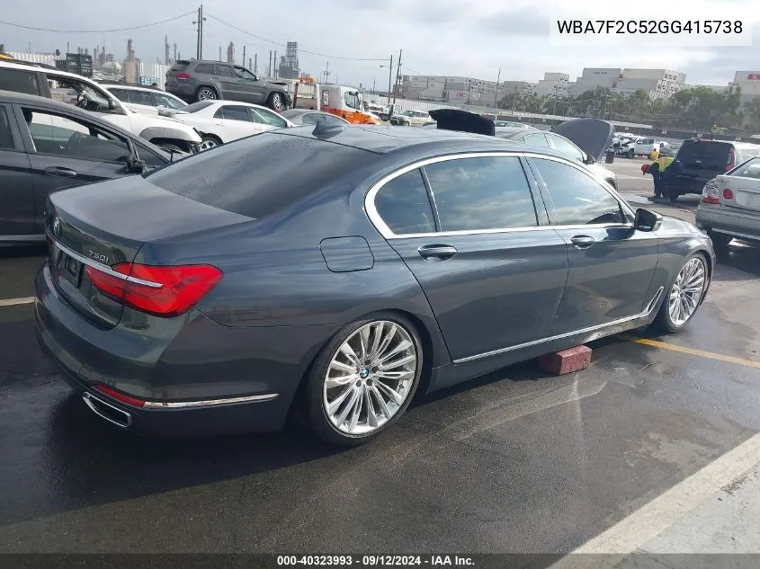 WBA7F2C52GG415738 2016 BMW 750I xDrive