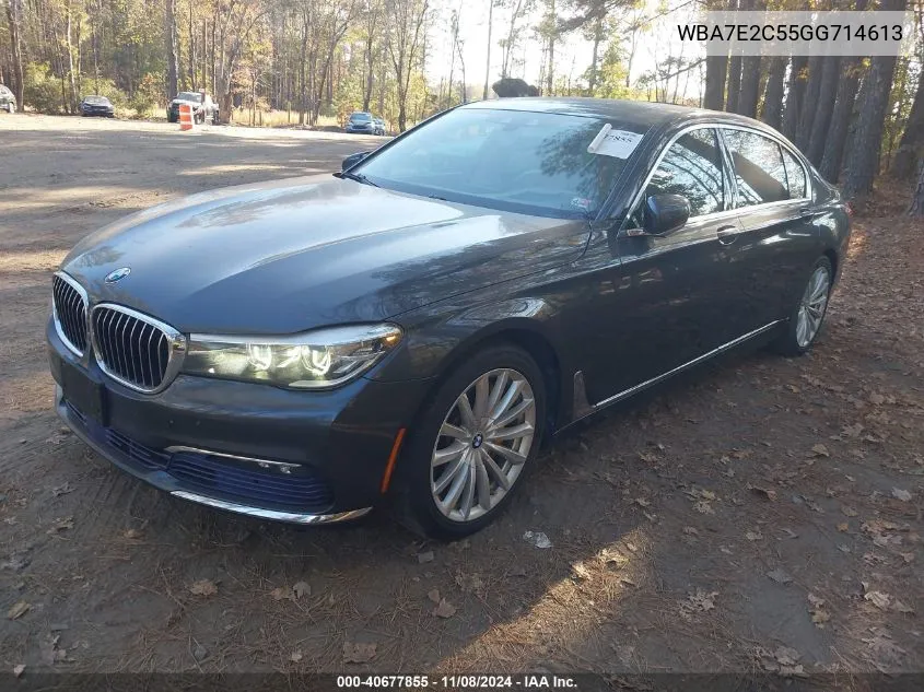 2016 BMW 740I VIN: WBA7E2C55GG714613 Lot: 40677855