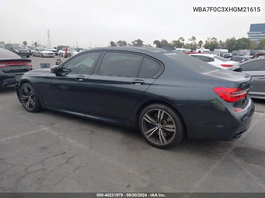 WBA7F0C3XHGM21615 2017 BMW 750I