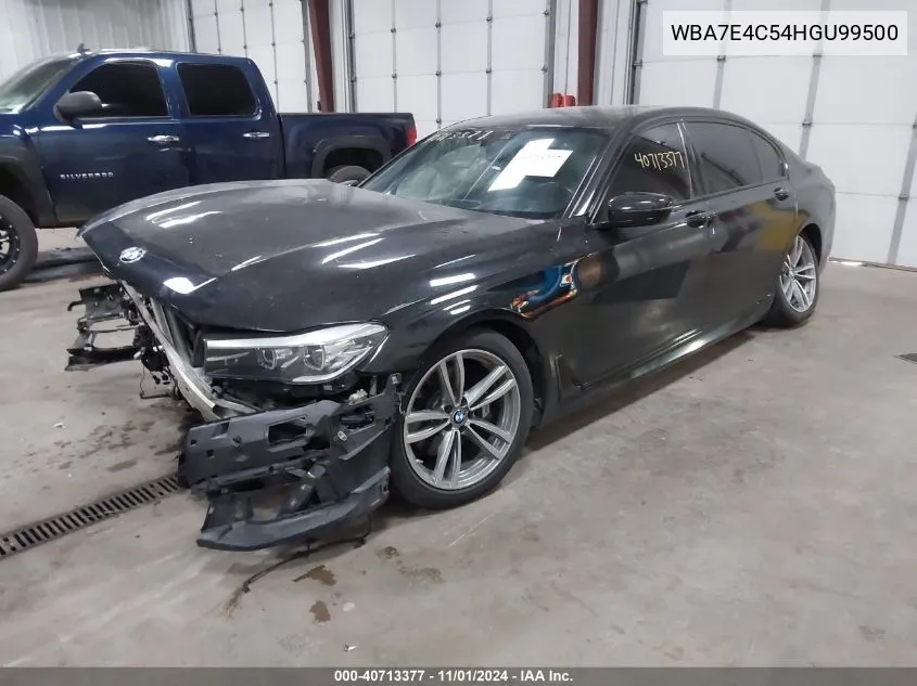 2017 BMW 740I xDrive VIN: WBA7E4C54HGU99500 Lot: 40713377